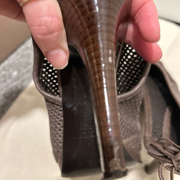 Brown J Crew Quorra Peep-toe Booties | size 8.5 M - Picture 7 of 12